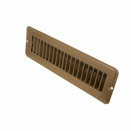 CREATIVE PRODUCTS 2 X 10 Floor Register, With Damper, Brown, 2 x 10 Access opening, Common OEM Replacement FR-0210WD-BRN